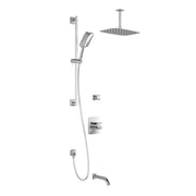 Kalia UMANI TD3 PREMIA (Valves Not Included) AQUATONIK T/P Shower System Vertical Ceiling Arm- Chrome Kalia