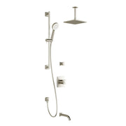 Kalia UMANI TD3 AQUATONIK T/P Shower System with Vertical Ceiling Arm- Brushed Nickel PVD Kalia