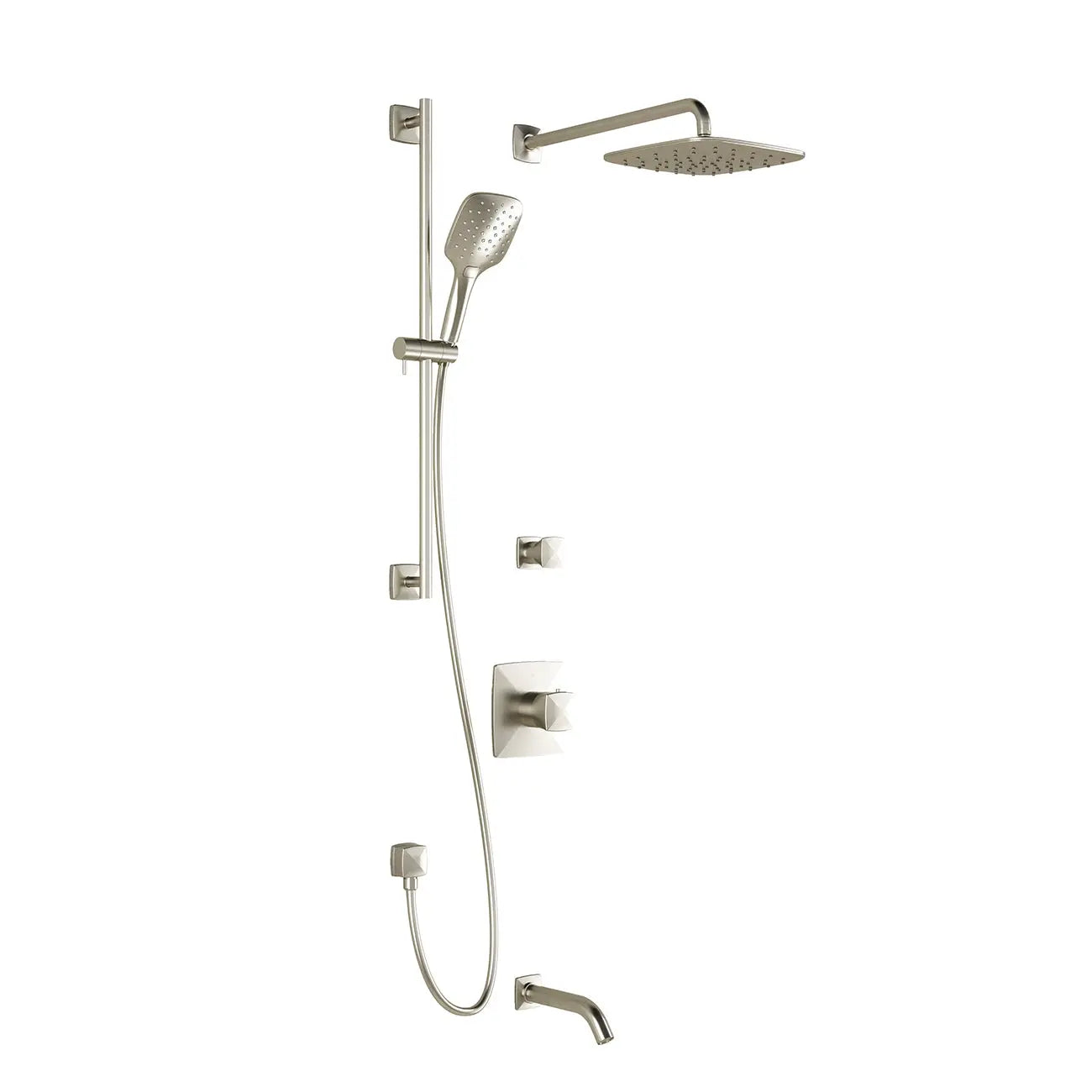 Kalia UMANI TD3 PLUS AQUATONIK T/P Shower System with Wall Arm- Brushed Nickel PVD Kalia