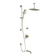 Kalia UMANI TD3 PREMIA AQUATONIK T/P Shower System with 11-3/4" Shower Head with Vertical Ceiling Arm- Brushed Nickel PVD Kalia