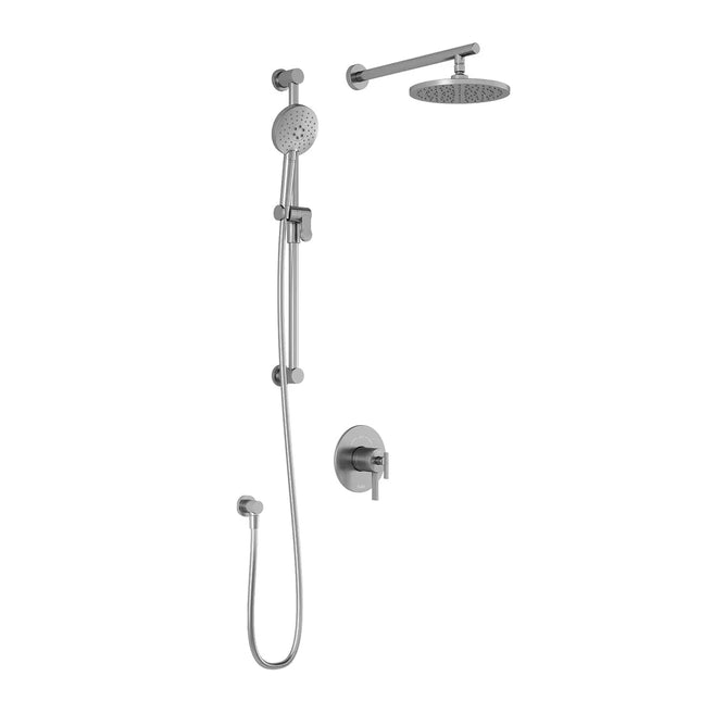Kalia RoundOne TCD1 (Valve Not Included) AQUATONIK T/P Coaxial Shower System with Wall Arm- Chrome Kalia