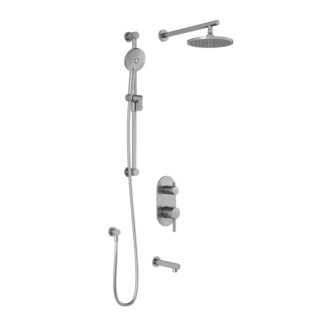 Kalia RoundOne TD3 (Valve Not Included) AQUATONIK T/P with Diverter Shower System with Wall Arm- Chrome Kalia