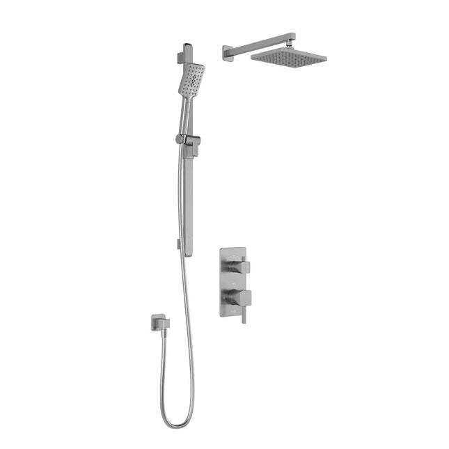 Kalia SquareOne TD2 (Valve Not Included) AQUATONIK T/P with Diverter Shower System with 10-1/4" Shower Head and Wall Arm- Chrome Kalia