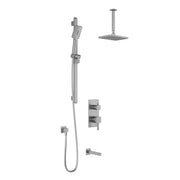 Kalia SquareOne TD3 (Valve Not Included) AQUATONIK T/P with Diverter Shower System with 10-1/4" Shower Head with Vertical Ceiling Arm -Chrome Kalia