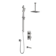 Kalia SquareOne TD3 (Valve Not Included) AQUATONIK T/P with Diverter Shower System with 10-1/4" Shower Head with Vertical Ceiling Arm -Pure Nickel PVD Kalia