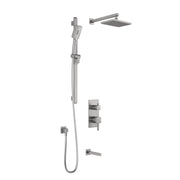 Kalia SquareOne TD3 (Valve Not Included) AQUATONIK T/P with Diverter Shower System with 10-1/4" Shower Head with Wall Arm- Pure Nickel PVD Kalia