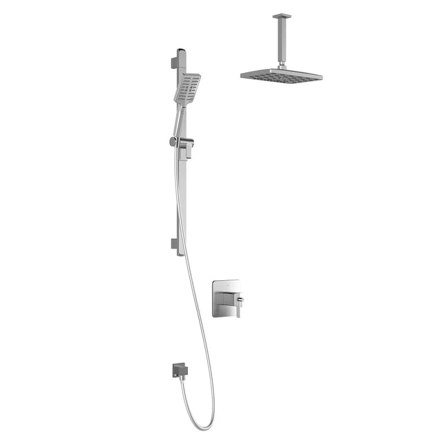 Kalia GRAFIK TCD1 PREMIA AQUATONIK T/P Coaxial Shower System with 12-1/2" Shower Head with Vertical Ceiling Arm- Chrome Kalia