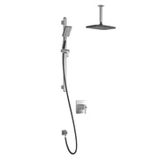 Kalia GRAFIK TCD1 PREMIA AQUATONIK T/P Coaxial Shower System with Vertical Ceiling Arm- Chrome/Black Kalia