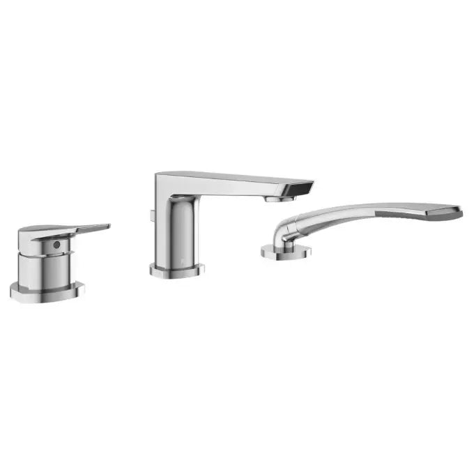 Kalia MOROKA 3-Piece Deck Mount Bathtub Faucet with Hand Shower Cartridge Included Without Rough-in - Chrome Kalia