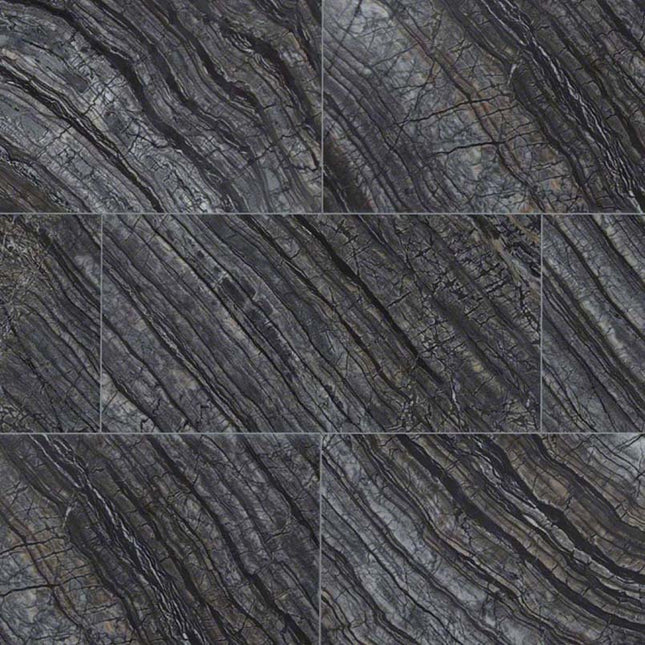 MSI SURFACES BLACK OAK 12X24 POLISHED (Sold Per Box) TBLKOAK12240.38P MSI Surfaces