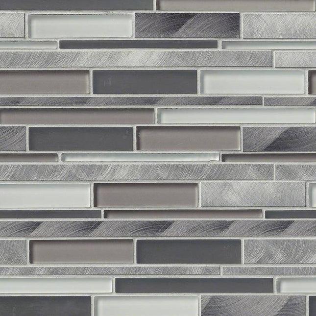 MSI SURFACES CITYSCAPE INTERLOCKING GLASS & METAL TILE (Sold Per Box) SMOT-GLSMTIL-CS8MM MSI Surfaces