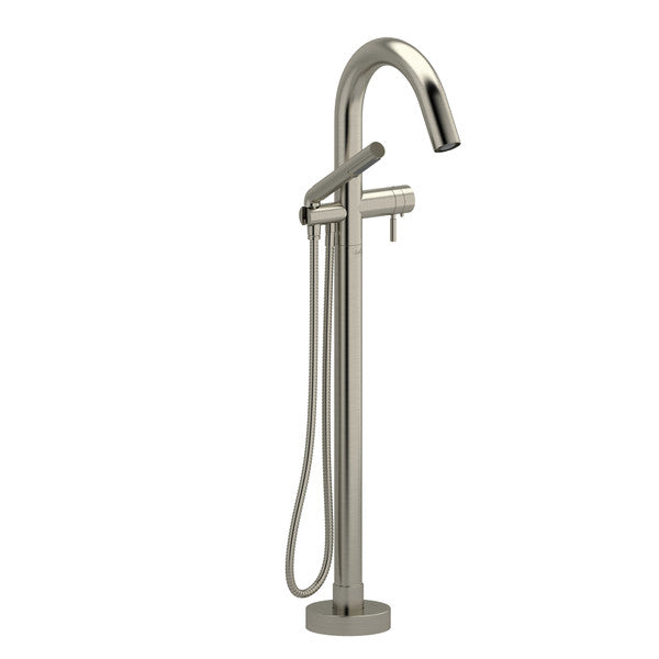 Riobel Riu Collection 2-way Type T (Thermostatic) Coaxial Floor Mount Tub Filler With Hand Shower - Brushed Nickel Riobel