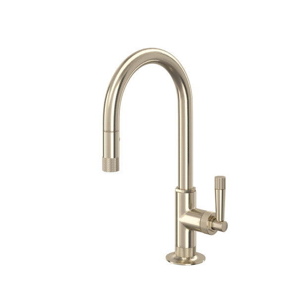 Rohl Graceline Pulldown Bar And Food Prep Faucet - Satin Nickel With Metal Lever Handle | Model Number: MB7930SLMSTN-2 MB7930SLMSTN-2 ROHL