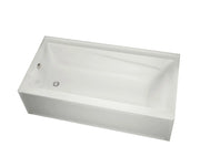 Maax Exhibit 6030 IFS AFR Acrylic Alcove Right-Hand Drain Bathtub in White Maax
